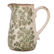 Clayre & Eef | Decoratieve Schenkkan Beige Groen 16x12x18 cm | 6CE1977M