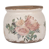 Clayre &amp; Eef | Bloempot Binnen Beige Roze &oslash; 12x10 cm | 6CE1978S