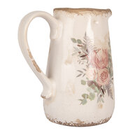 Clayre & Eef | Decoratieve Schenkkan Beige Roze 17x12x18 cm | 6CE1979M