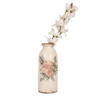 Clayre &amp; Eef | Vaas Beige Roze &oslash; 8x20 cm | 6CE1980L