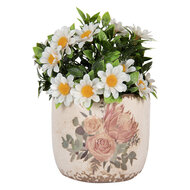 Clayre &amp; Eef | Bloempot Binnen Beige Roze &oslash; 11x10 cm | 6CE1981S