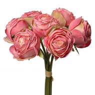 Clayre &amp; Eef | Kunstbloem bos van 7 rozen Roze 16x14x34 cm | 6PL0336P