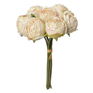 Clayre &amp; Eef | Kunstbloem bos van 7 rozen Wit 16x14x34 cm | 6PL0336W