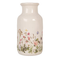 Clayre & Eef | Vaas Beige Roze ø 14x26 cm | 6CE1932M