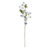 Clayre &amp; Eef | Decoratie tak met bloemen Blauw Groen 25x6x107 cm | 5PL0134BL