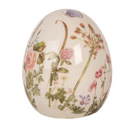 Clayre & Eef | Decoratie Ei Beige Roze ø 7x9 cm | 6CE1918S