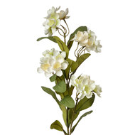 Clayre &amp; Eef | Decoratie tak met bloemen Wit Groen 17x14x70 cm | 6PL0344W