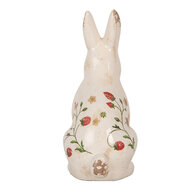 Clayre & Eef | Decoratie Beeld Konijn Beige Rood 16x12x28 cm | 6CE1960L