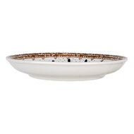 Clayre & Eef | Servies Ontbijtbord Wit Bruin ø 21x3 cm | 6CEDP0167