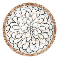 Clayre & Eef | Servies Ontbijtbord Wit Bruin ø 21x3 cm | 6CEDP0169