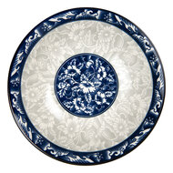 Clayre & Eef | Serveerschaal Wit Blauw ø 21x5 cm / 600 ml | 6CEPS0001
