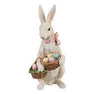 Clayre & Eef | Decoratie beeld Konijn Beige Bruin 10x7x15 cm | 6PR4398