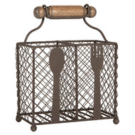 Clayre & Eef | Bestekbak Bruin 19x11x24 cm | 6Y5709