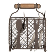 Clayre & Eef | Bestekbak Bruin 19x11x24 cm | 6Y5709
