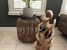 Wijnrek 6 flessen naturel 50 x 26 x 18 cm bruin Suarhout Indonesië | 931960 | Home Sweet Home | Stoer & Sober Woonstijl