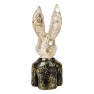 Clayre &amp; Eef | Decoratie Konijn Wit Groen 13x12x32 cm | 6PR5488