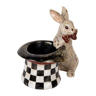 Clayre &amp; Eef | Decoratie Konijn Beige Zwart 25x16x23 cm | 6PR5492