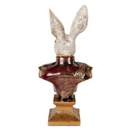 Clayre &amp; Eef | Decoratie Konijn Wit Rood 23x16x50 cm | 6PR5498