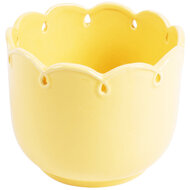 Dekoratief | Bloempot geel, keramiek, 13x13x11cm | A254050