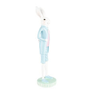 Clayre & Eef | Decoratie Konijn Wit Blauw ø 10x40 cm | 6PR5198