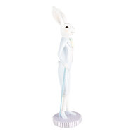 Clayre & Eef | Decoratie Konijn Wit Blauw ø 10x40 cm | 6PR5199