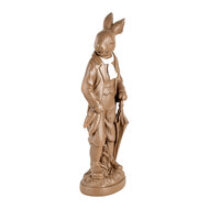 Clayre & Eef | Decoratie Konijn Bruin Wit 15x9x40 cm | 6PR5201
