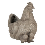 Clayre & Eef | Bloempot Binnen Kip Grijs 46x30x38 cm | 6PR5447