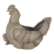 Clayre & Eef | Bloempot Binnen Kip Grijs 46x30x38 cm | 6PR5447