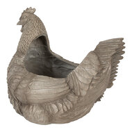 Clayre & Eef | Bloempot Binnen Kip Grijs 46x30x38 cm | 6PR5447