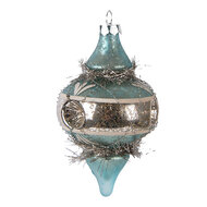 Clayre &amp; Eef | Kerstbal Blauw &oslash; 7x13 cm | 65997