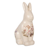 Clayre & Eef | Decoratie Beeld Konijn Beige Roze 13x10x21 cm | 6CE1959M