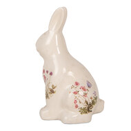 Clayre & Eef | Decoratie Beeld Konijn Beige Roze 13x10x21 cm | 6CE1959M