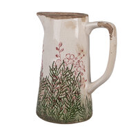 Clayre &amp; Eef | Decoratieve Schenkkan Beige Groen 16x11x20 cm | 6CE2016M