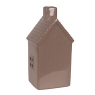 Clayre & Eef | Decoratie Huisje met LED Bruin 8x6x15 cm | 6CE2118