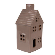 Clayre & Eef | Decoratie Huisje met LED Bruin 8x6x15 cm | 6CE2118