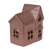 Clayre & Eef | Decoratie Huisje met LED Roze 10x6x11 cm | 6CE2119