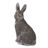 Clayre & Eef | Decoratie Beeld Konijn Grijs 14x10x23 cm | 6TE0565
