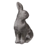 Clayre & Eef | Decoratie Beeld Konijn Grijs 14x10x23 cm | 6TE0565