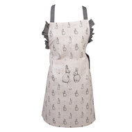 Clayre & Eef | Keukenschort Kinderen Beige Grijs 48x56 cm | BNS41K