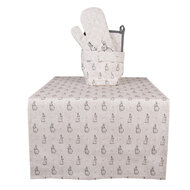 Clayre & Eef | Ovenwant Beige Grijs 18x30 cm | BNS44