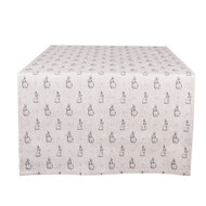 Clayre & Eef | Tafelloper Beige Grijs 50x140 cm | BNS64