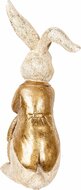 Clayre & Eef | Decoratie Konijn Beige Goudkleurig 28x22x51 cm | 6PR5134
