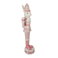 Clayre & Eef | Decoratie Konijn Wit Roze 29x25x100 cm | 5PR0146