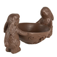 Clayre & Eef | Decoratie Beeld Konijnen met ei Bruin 34x15x15 cm | 6PR5207