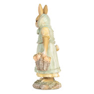 Clayre & Eef | Decoratie Beeld Konijn Beige Groen Geel 14x7x20 cm | 6PR5453