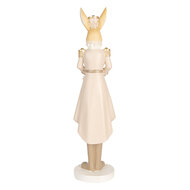 Clayre & Eef | Decoratie Beeld Konijn Beige Goudkleurig 13x12x47 cm | 6PR5468