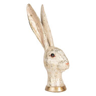 Clayre & Eef | Decoratie Beeld Konijn Beige 14x15x37 cm | 6PR5499