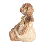 Clayre & Eef | Decoratie Beeld Konijn Bruin Beige 16x14x18 cm | 6PR5510