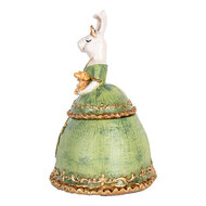 Clayre & Eef | Sieradendoos Konijn Beige Groen 18x15x24 cm | 6PR5511