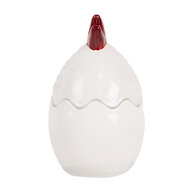Clayre & Eef | Voorraadpot Deksel Wit ø 8x14 cm | 6GL4992